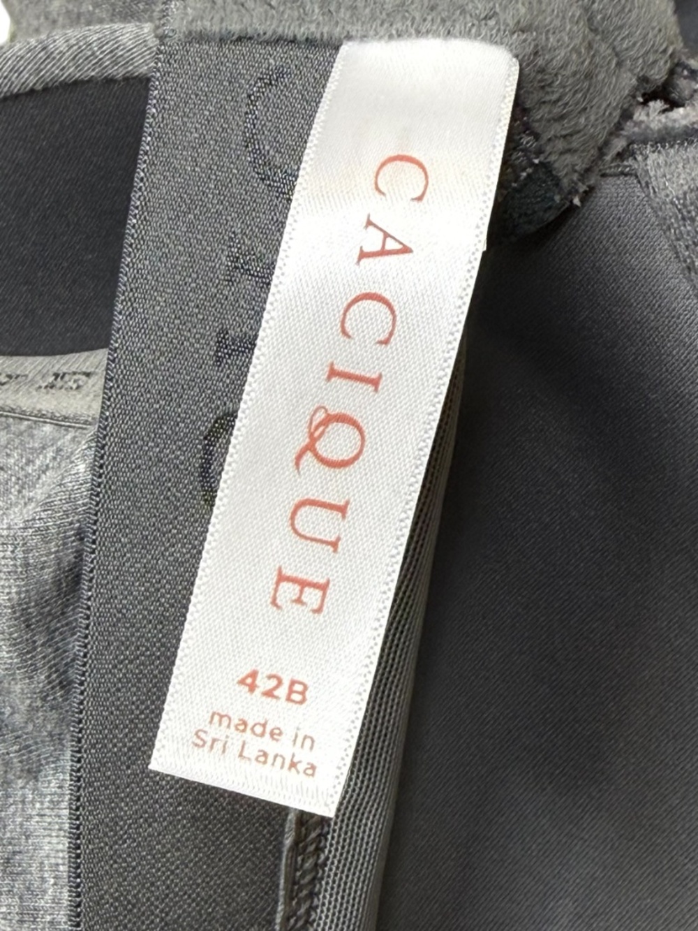 CACIQU3 The Cotton Collection Gray Molded Boost Bra with Underwire 42B - Picture 8 of 16